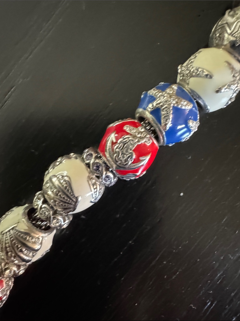 Brighton Nautical Charm Bracelet - 16 Charms - Shells, Anchors, Starfish - Picture 7 of 15